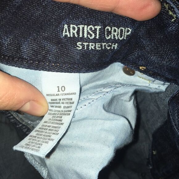 American Eagle Artist Crop stretch dark wash jeans - Picture 2 of 3